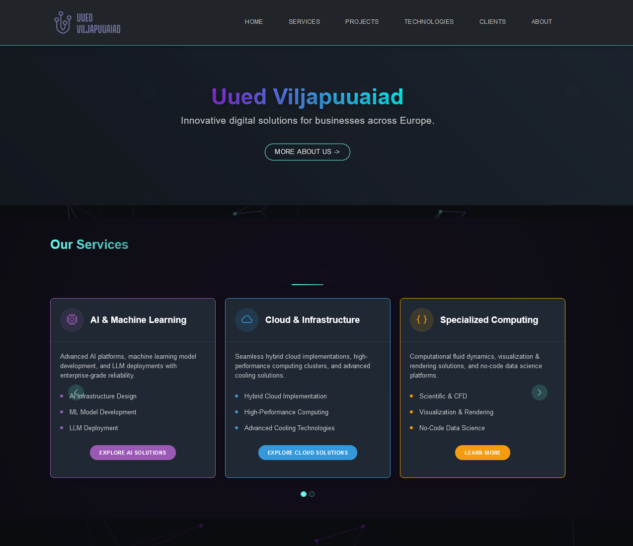 UVWeb Corporate Platform